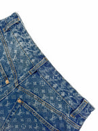 2026 Women's LY Labeled Full-Print Denim Shorts (EE415)