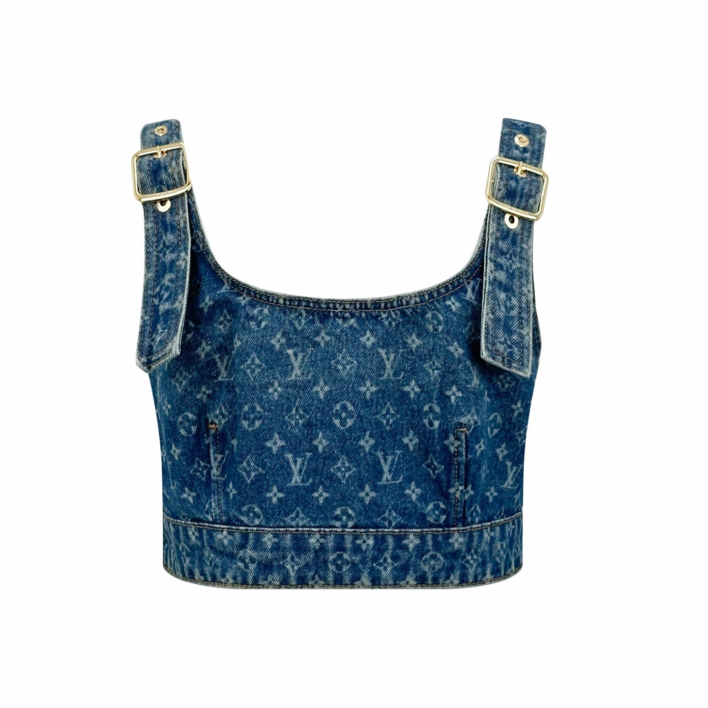 2026 Women's LY Logo Snapback Denim Short Jacket (EE435)