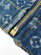 2026 Women's LY Logo Snapback Denim Short Jacket (EE435)