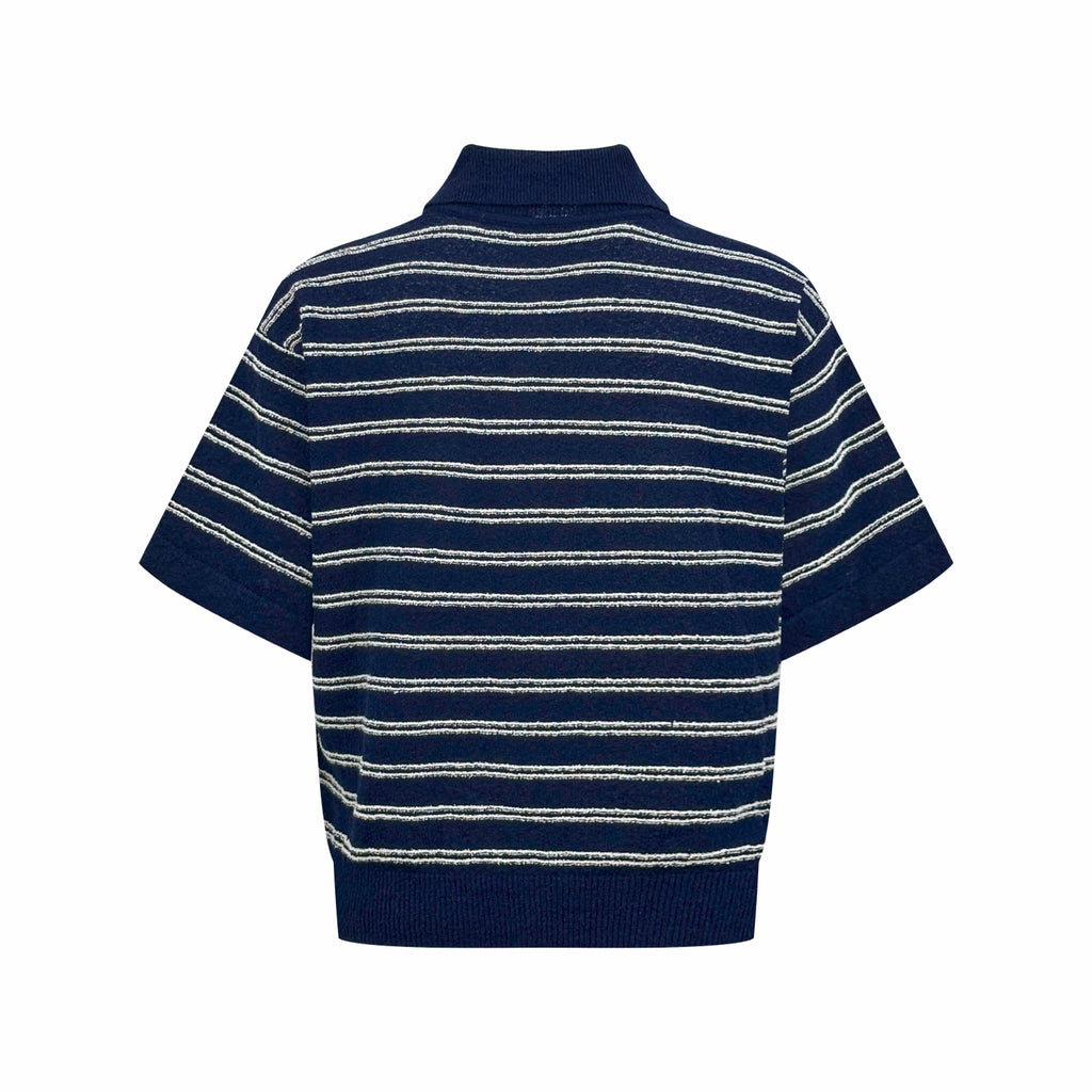 2026 Women's Mon Logo Polo Neck Knit Sweater (DD142)
