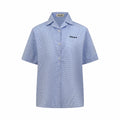 2026 Women's MM Logo Embroidered Checkered Shirt (FF773)