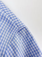 2026 Women's MM Logo Embroidered Checkered Shirt (FF773)