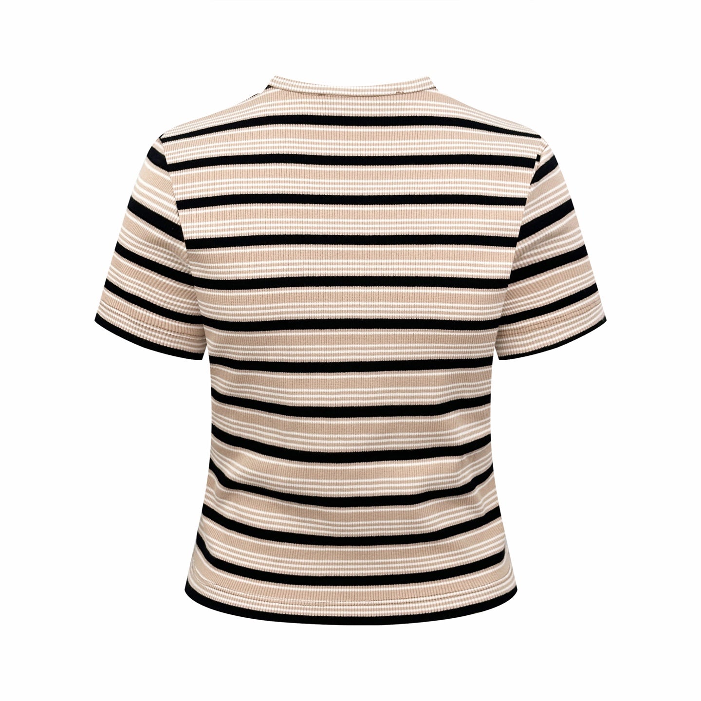 2026 Women's FF Leather Striped Short Sleeve (EE423)
