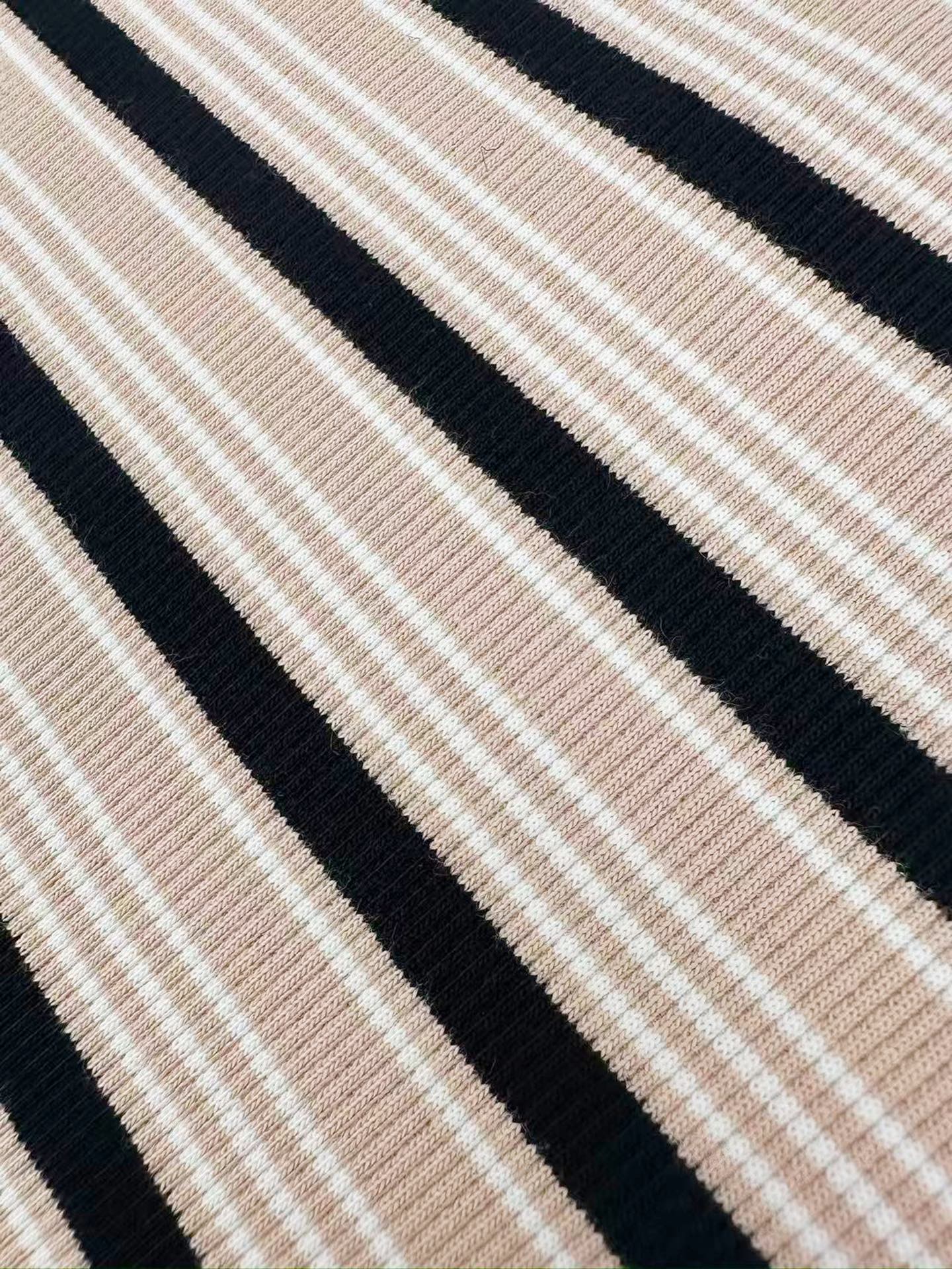 2026 Women's FF Leather Striped Short Sleeve (EE423)