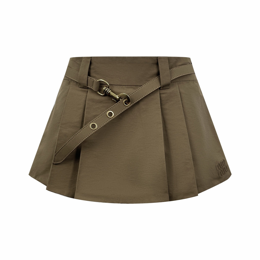 2026 Women's MM Logo Metal Belt Short Dress (FF766)