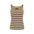 2026 Women's FF Leather Striped Tank Top (EE443)