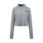 2026 Women's MM Logo Polo Shirt Long Sleeve (FF786)