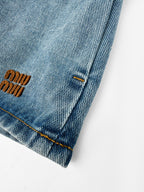 2026 Women's MM Logo Denim Short Skirt (EE432)