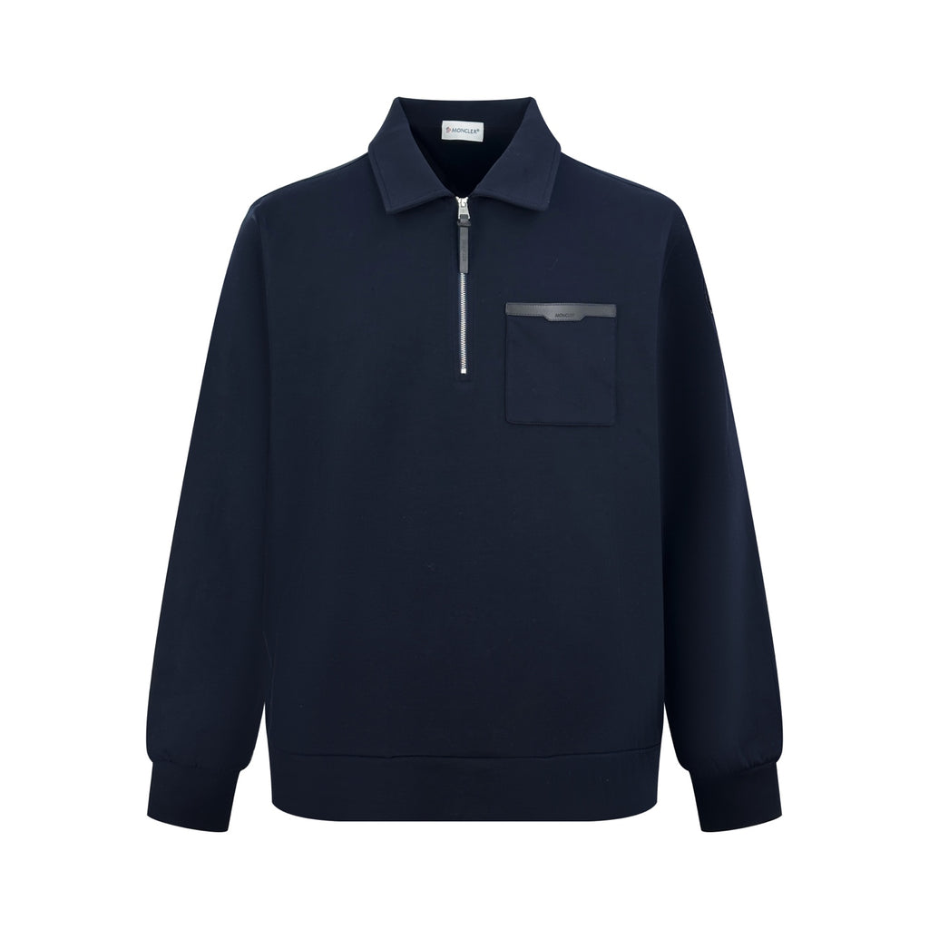 2026 New Model Leather-embossed Logo Half-Zip Jacket (AA664-A90)