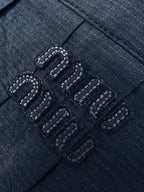 2026 Women's MM Logo Embroidered Pleated Skirt (FF775)