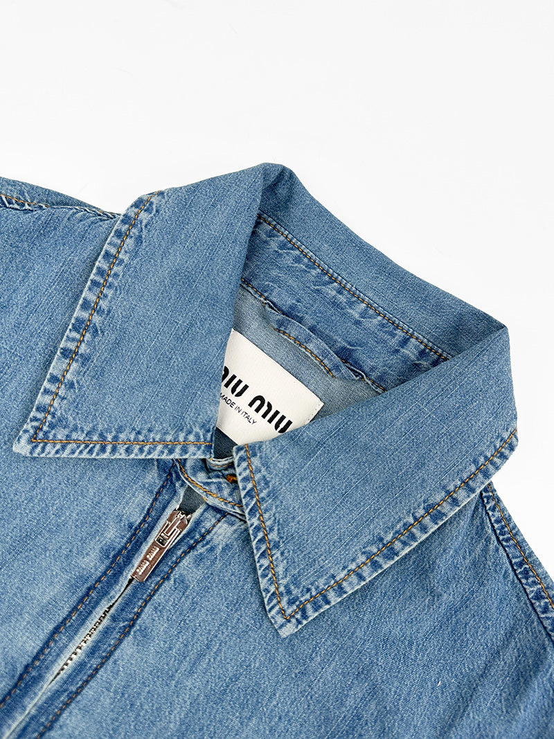 2026 New MM Embroidered Logo Denim Jacket (BB894-B65)