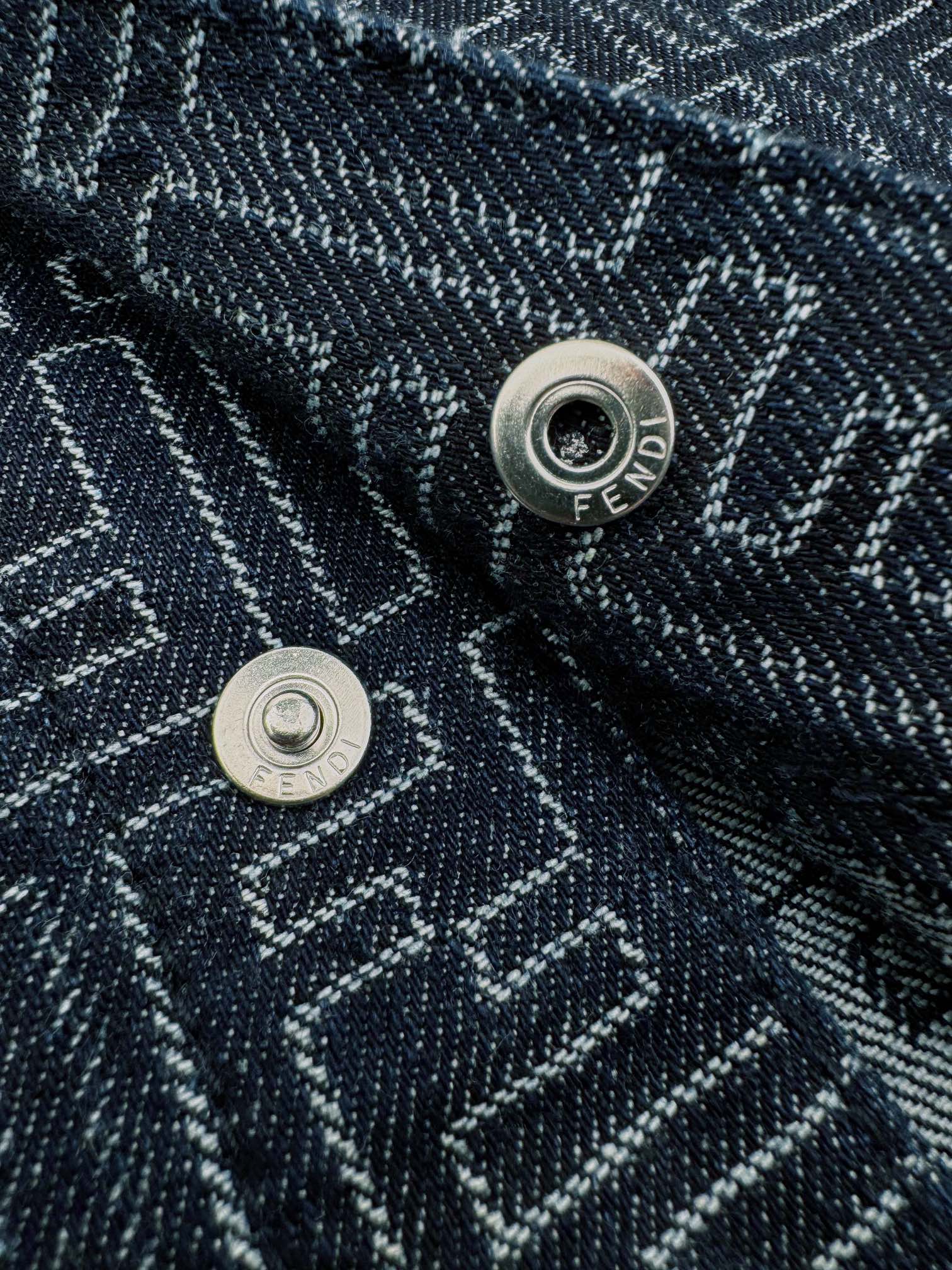 2026 New FF Plaid Denim Jacket (25322-B70)
