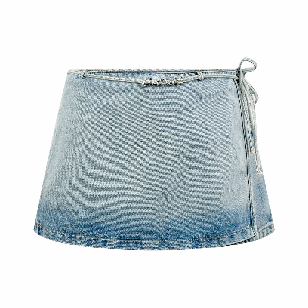 2026 Women's Way Letter Metal Denim Short Skirt (FF792)