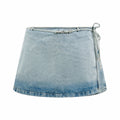 2026 Women's Way Letter Metal Denim Short Skirt (FF792)