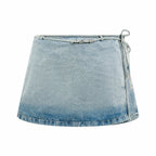 2026 Women's Way Letter Metal Denim Short Skirt (FF792)