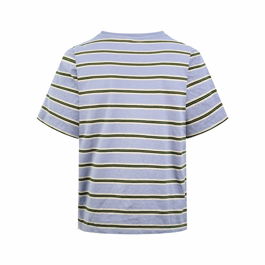 2026 Women's Triangle Brand Logo Striped Short Sleeve (FF791)