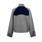 2026 Women's MM Logo Check Pattern Zip-Up Coat (FF797)