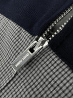 2026 Women's MM Logo Check Pattern Zip-Up Coat (FF797)