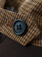 2026 Women's MM Logo Check Pattern Zip-Up Coat (FF800)