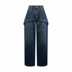 2026 Women's Way Leather Asymmetric Jeans (DD178)