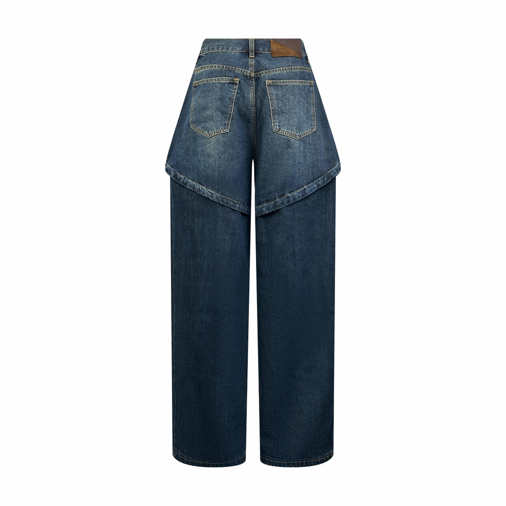2026 Women's Way Leather Asymmetric Jeans (DD178)