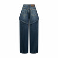 2026 Women's Way Leather Asymmetric Jeans (DD178)