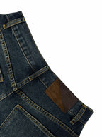 2026 Women's Way Leather Asymmetric Jeans (DD178)