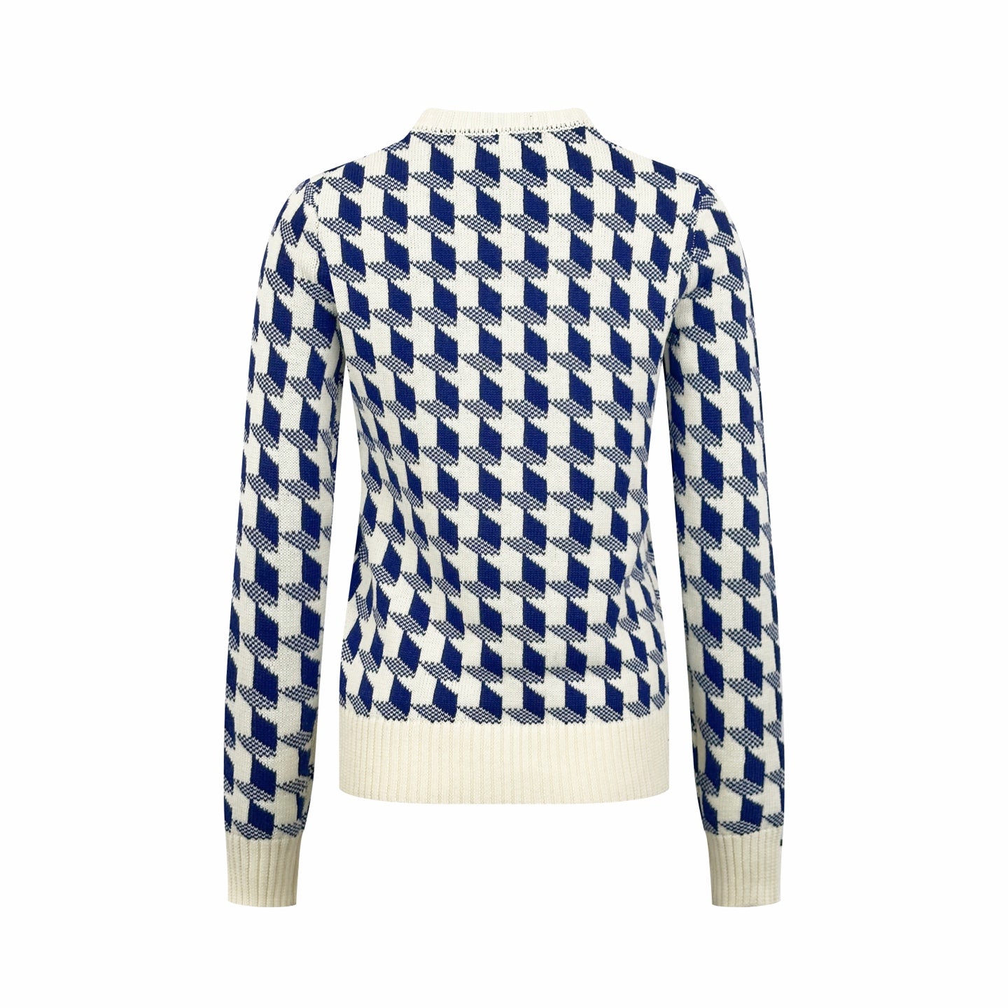 2026 Women's CD Butterfly Knot Peacock Pattern Plaid Sweater (DD144)