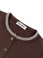 2026 Women's MM Logo Beaded Blazer Sweater (DD159)