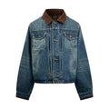 2026 New Model LY Leather Detail Denim Jacket (BB872-C25)