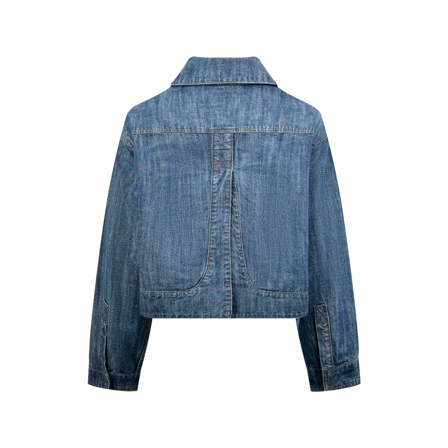 2026 Women's FF Leather Patch Denim Jacket (EE436)