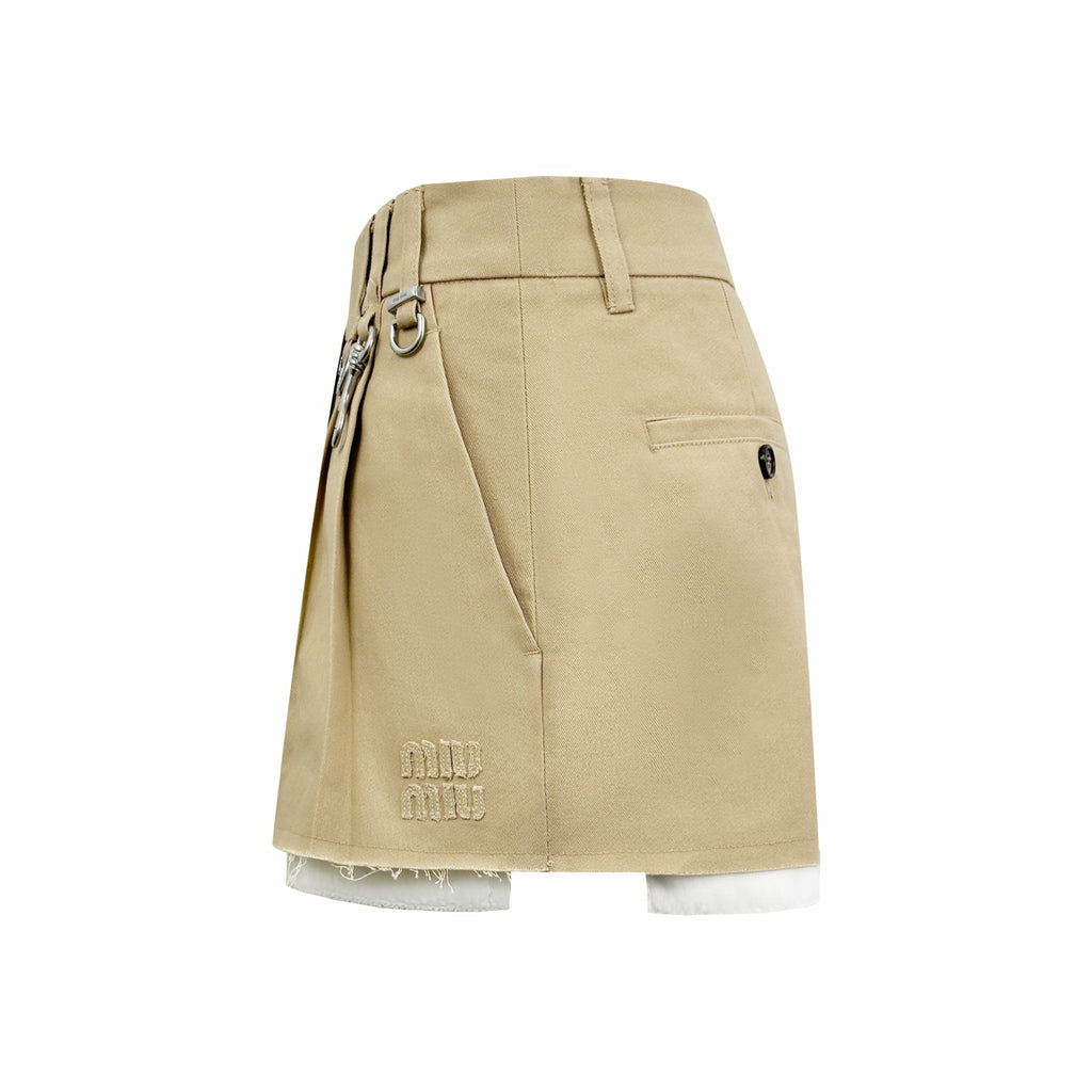 2026 Women's MM Logo Metallic Short Skirt (FF796)