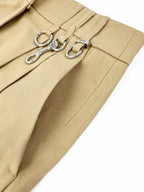 2026 Women's MM Logo Metallic Short Skirt (FF796)