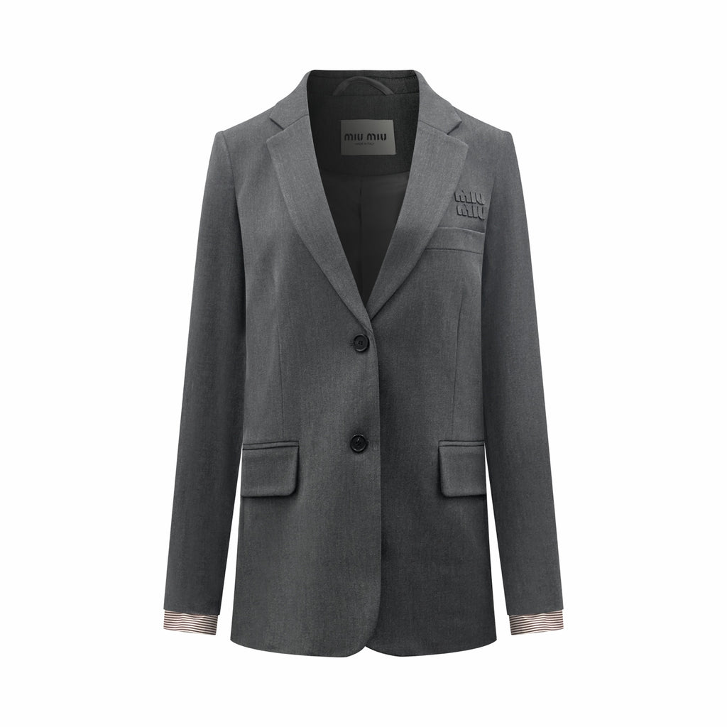 2026 Women's MM Logo Single-Piece Wool Suit (EE430)