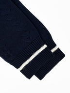 2026 New Model LY Embroidered Twisted Knit V-Neck Sweater (AA675-B25)