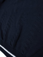 2026 New Model LY Embroidered Twisted Knit V-Neck Sweater (AA675-B25)