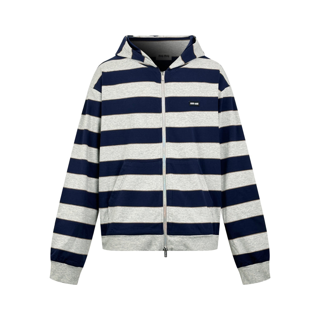 2026 New Model MM Logo Striped Hooded Coat (AA672-B75)