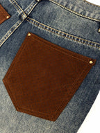 2026 New Model LY Leather Detail Pockets Denim Jeans (BB4018-B80)