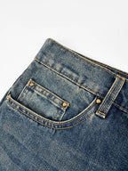 2026 New Model LY Leather Detail Pockets Denim Jeans (BB4018-B80)
