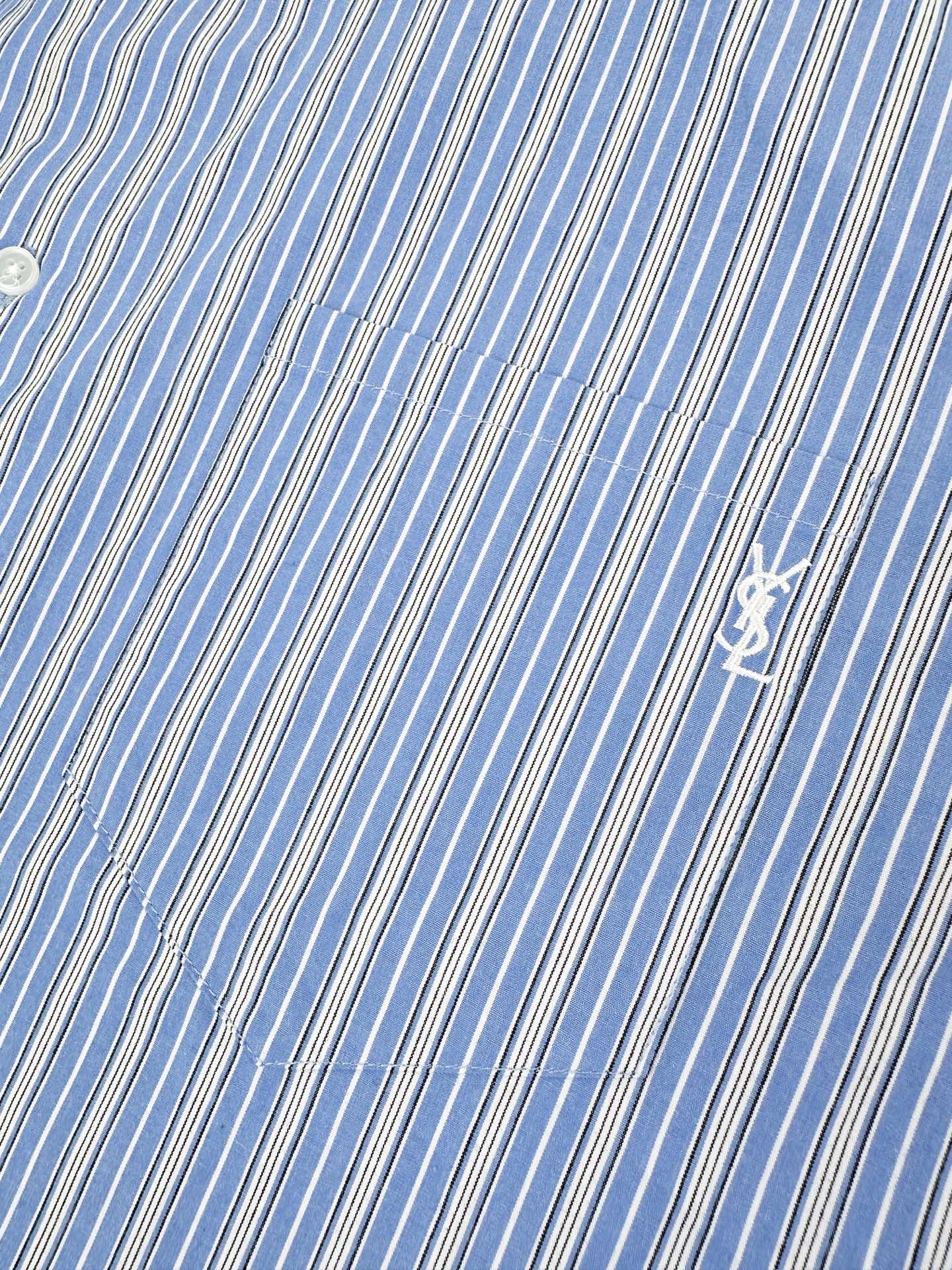 2026 New Edition Saint L Logo Embroidered Striped Shirt (BB4004-B35)