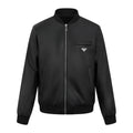 2026 New Model Triangle Brand Two-Sided Wear Leather Plain Weave Jacket (25288-D10)