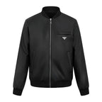 2026 New Model Triangle Brand Two-Sided Wear Leather Plain Weave Jacket (25288-D10)