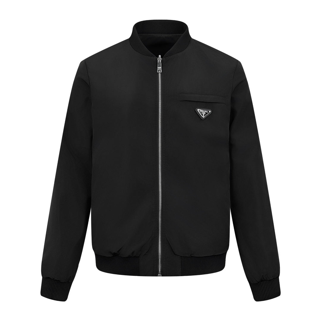 2026 New Model Triangle Brand Two-Sided Wear Leather Plain Weave Jacket (25288-D10)