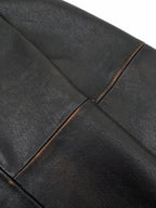 2026 new model Triangle Brand vintage hooded over-the-shoulder leather jacket (25240-D50)