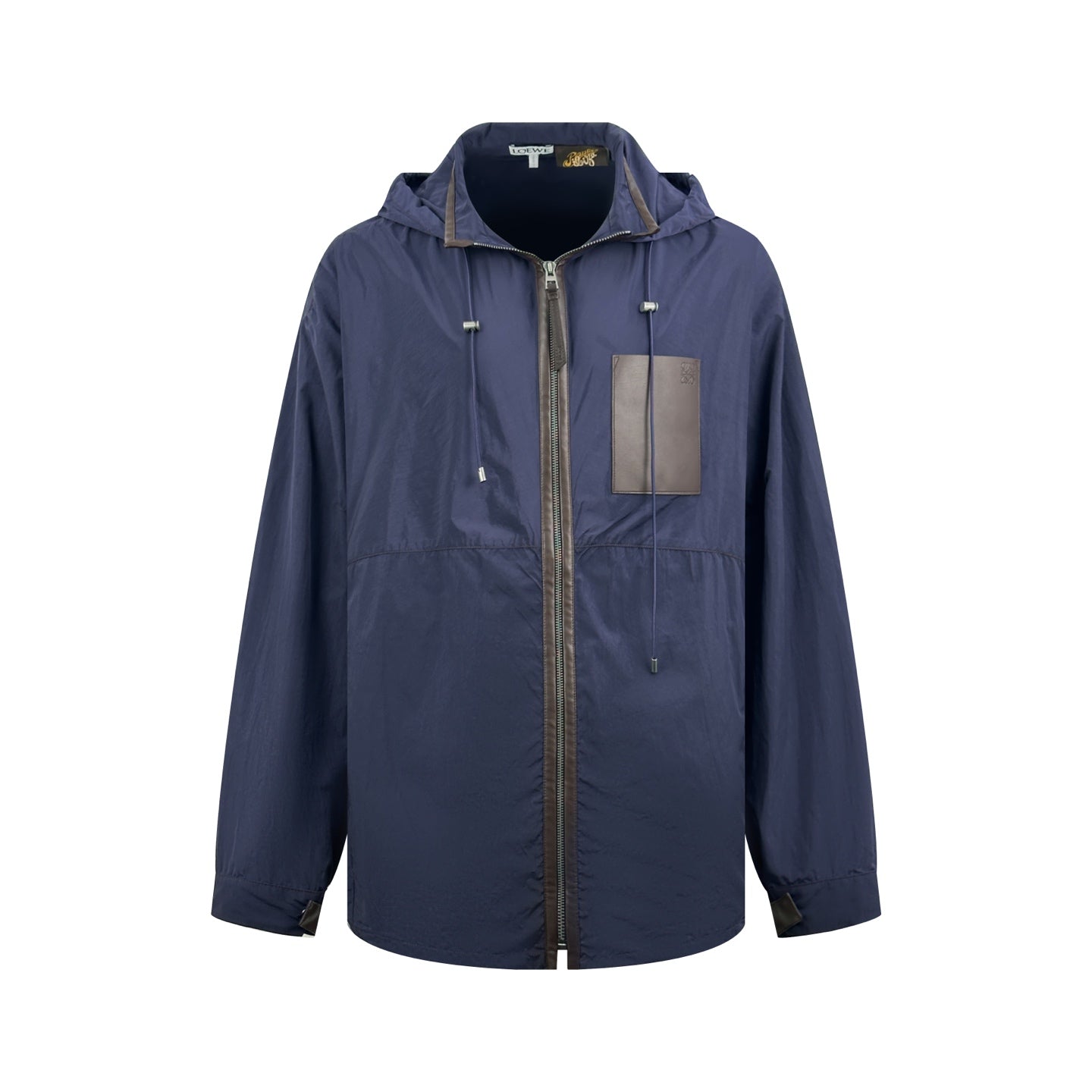 2026 New Style Way Leather Patched Hooded Coat (AA639-C25)