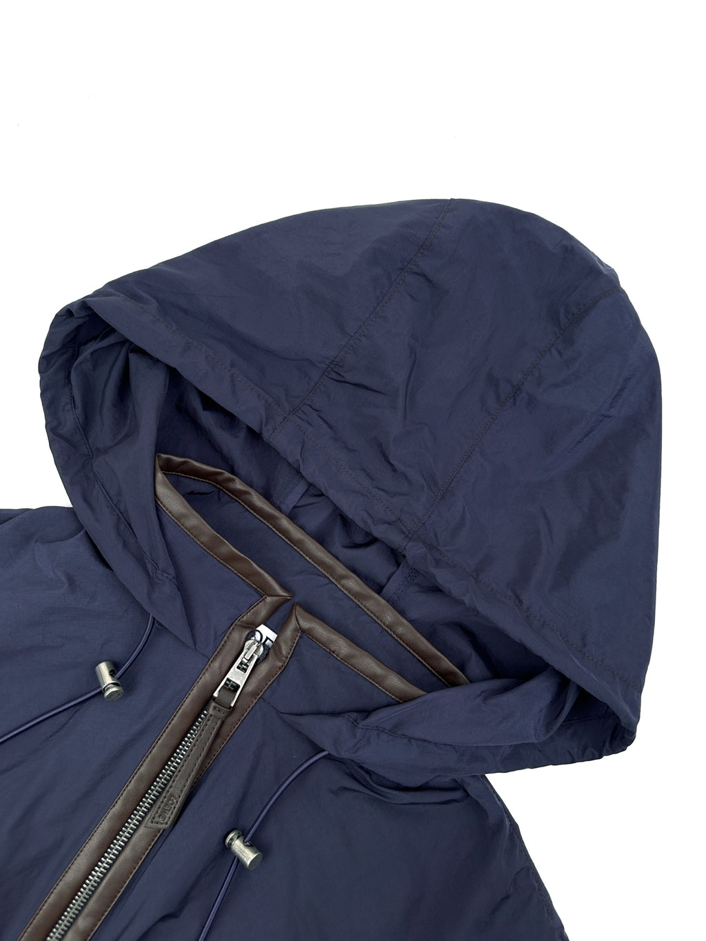 2026 New Style Way Leather Patched Hooded Coat (AA639-C25)
