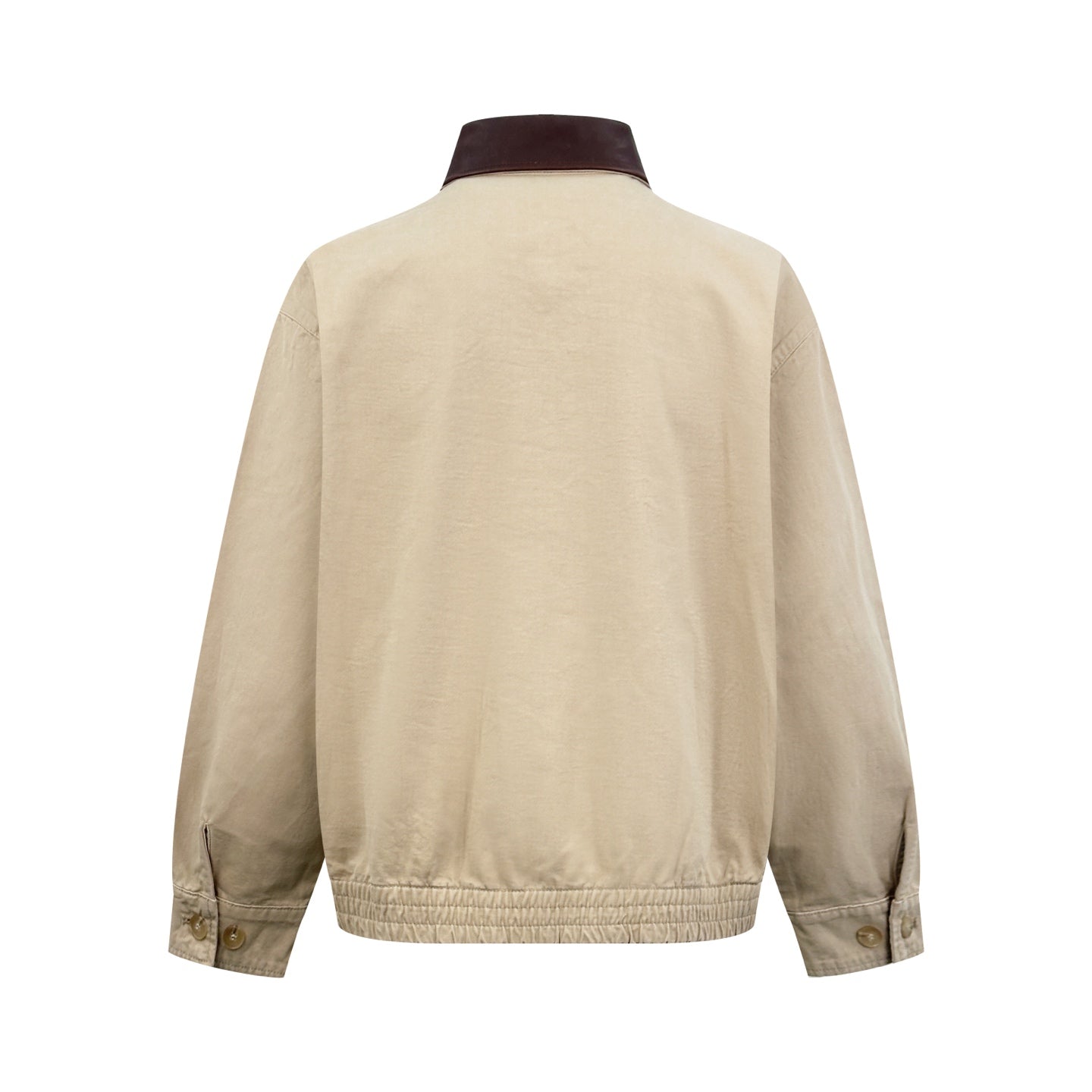 2026 New Model Triangle Brand Embroidered Leather Zipper Coat (BB870-C15)