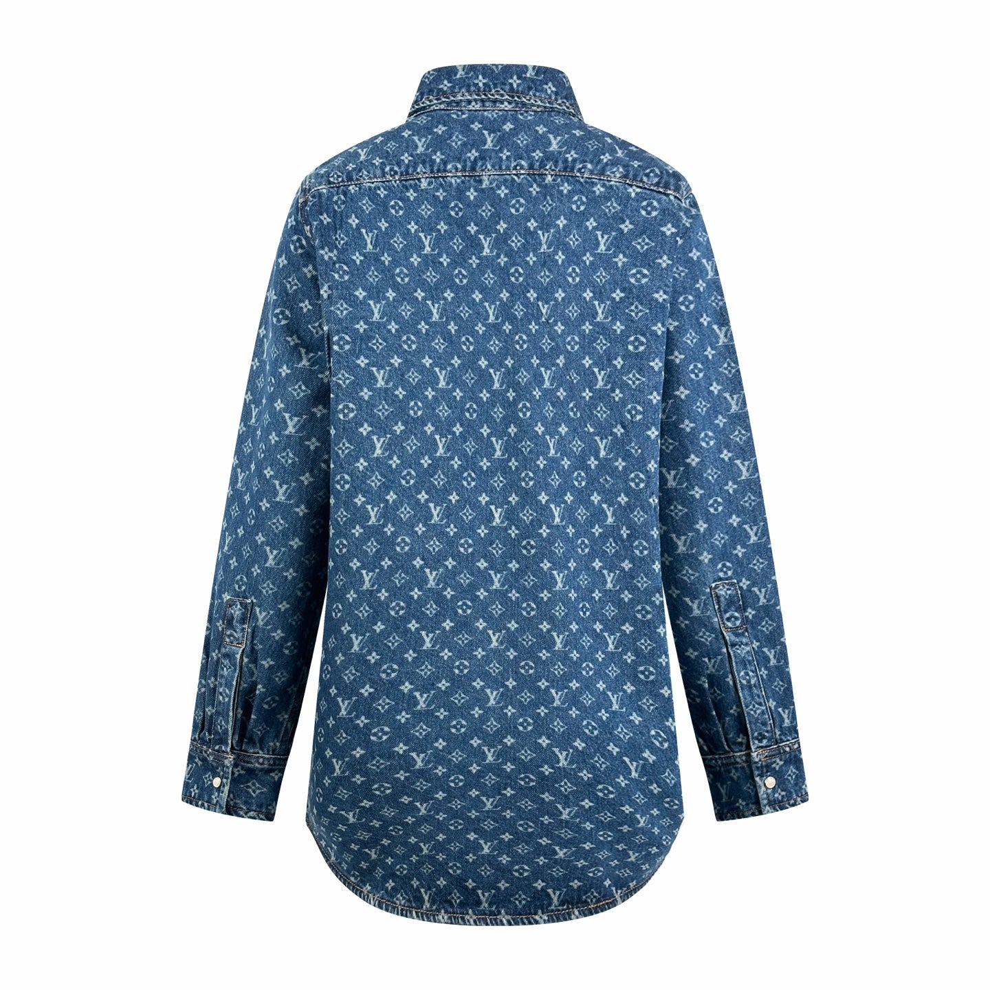 2026 Women's LY Label Full Print Denim Shirt (EE448)