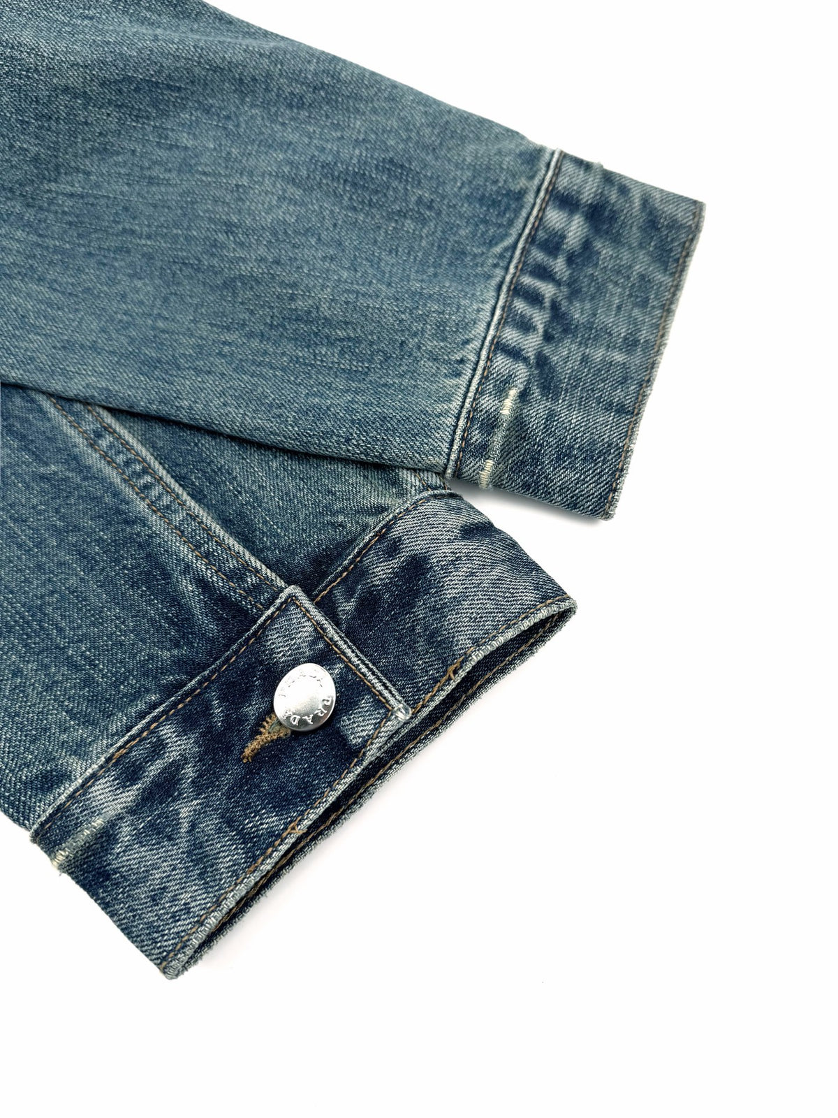 2026 New Model Triangle Brand Leather Denim Jacket (25278-C65)