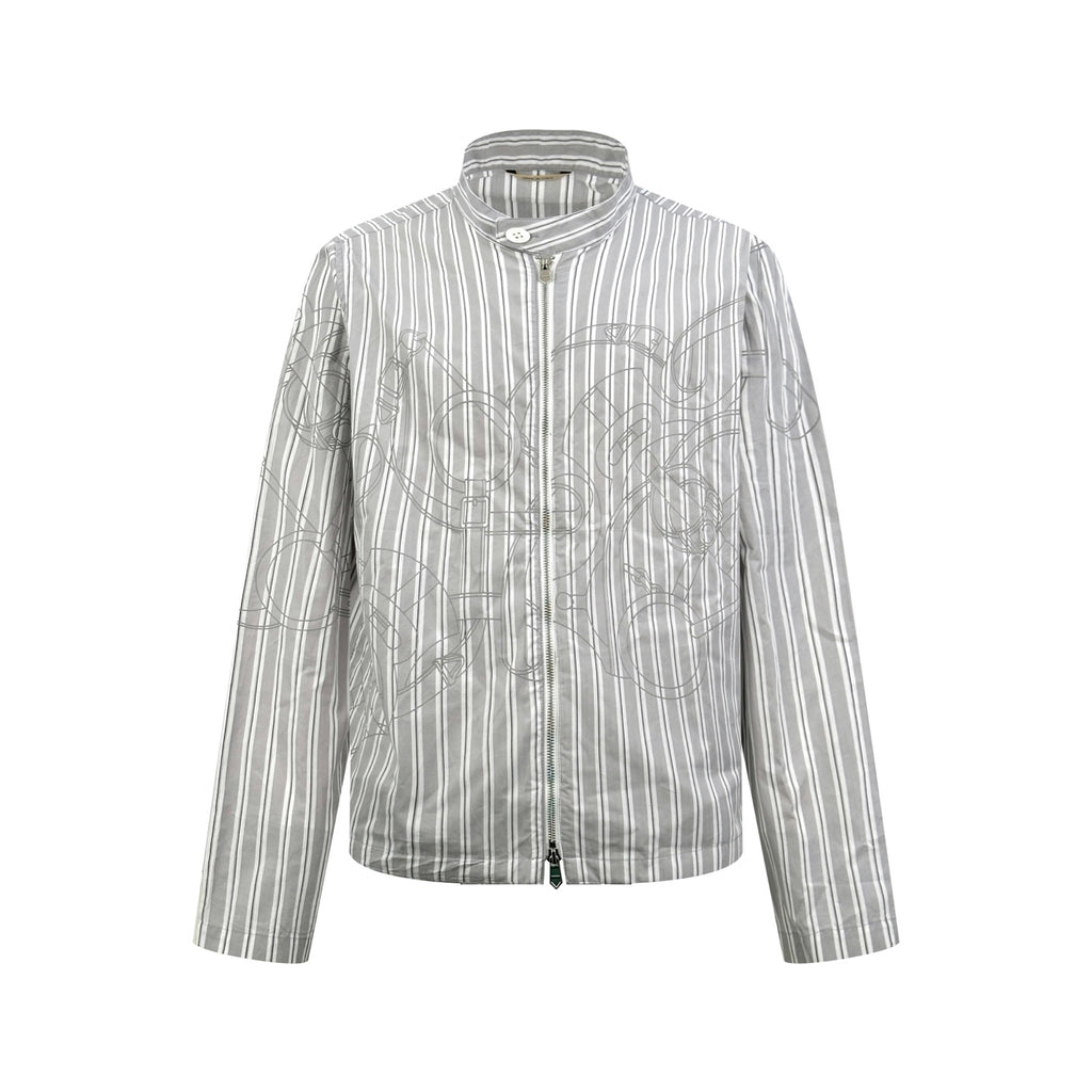 2026 new model H logo printed striped coat (BB4009-C00)